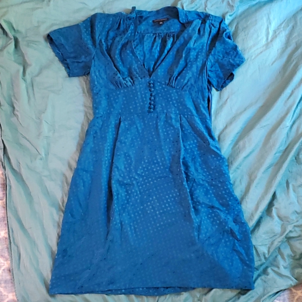 Banana Republic blue silk dress size 10